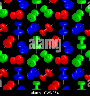 Push-Pins Muster, abstrakte nahtlose Textur; Vektor-Illustration Kunst Stockfoto