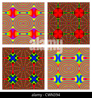 Regenbogen nahtlose Muster, abstrakte Texturen; Vektor-Illustration Kunst; Bild enthält Transparenz Stockfoto