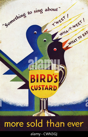 Original der 1930er Jahre Vintage Printwerbung aus englischen Verbraucher Magazin Werbung Vogels Pudding Stockfoto