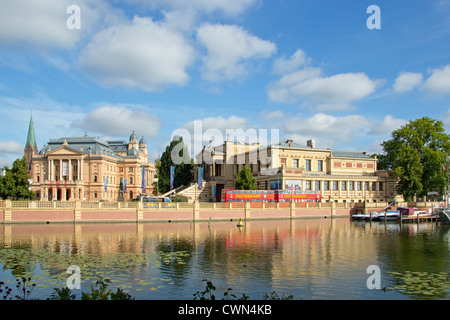 Theater und Museum, Schwerin, Mecklenburg-West Pomerania, Deutschland Stockfoto