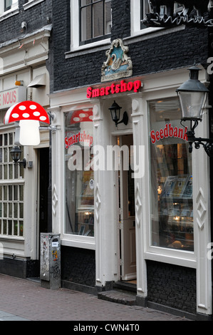 Pilz Schild Smartshop legale Drogen hohen Verkauf verkaufen Verkauf rechtlich Kontroverse Medikament Tourismus amsterdam Stockfoto