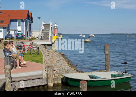 Leuchtturm, Plau am See, Mecklenburgische Seenplatte, Mecklenburg-Vorpommern Pommern, Deutschland Stockfoto