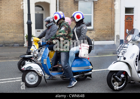 Internationale Scooter Rally Isle Of Wight England UK Stockfoto