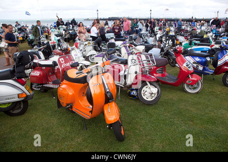 Internationale Scooter Rally Isle Of Wight Stockfoto