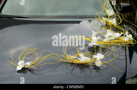 Es gibt viele Blumen Dekorationen für Hochzeit Stockfoto