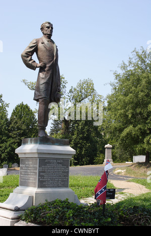 Das Grab von Jefferson Davis, Präsident der Konföderierten Armee während des amerikanischen Bürgerkriegs. Hollywood Cemetery in Richmond, Virginia Stockfoto