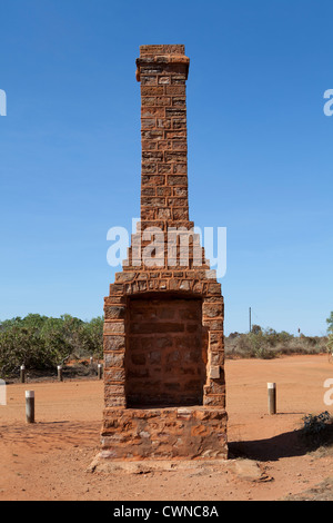 Überreste eines Feuers platzieren Sie am Gantheaume Point, Broome, Western Australia. Stockfoto