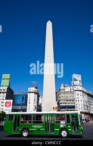 Plaza Republica und der Obelisk im Zentrum Stadt, Buenos Aires, Argentinien Stockfoto