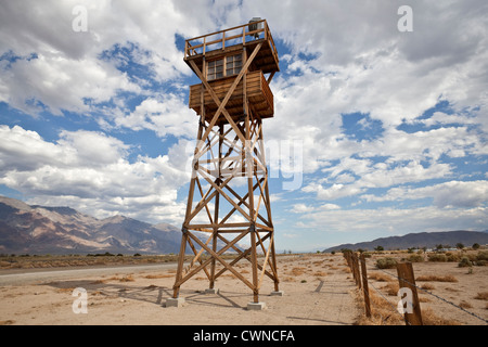 Historischen Wachturm am Manzanar U.S. National Historic Park in Kalifornien. Stockfoto