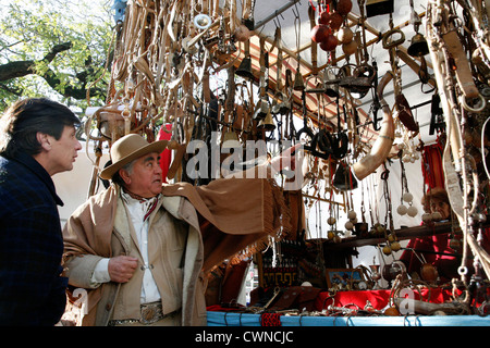 Der Sonntagsmarkt in San Telmo. Buenos Aires, Argentinien Stockfoto