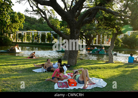 Parque 3 de Febrero in Palermo, Buenos Aires, Argentinien. Stockfoto