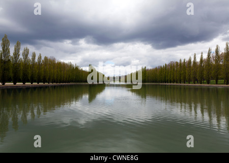 Der Canal Grande im Château de Sceaux, Hauts-de-Seine, Frankreich Stockfoto