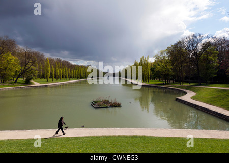 Der Canal Grande im Château de Sceaux, Hauts-de-Seine, Frankreich Stockfoto