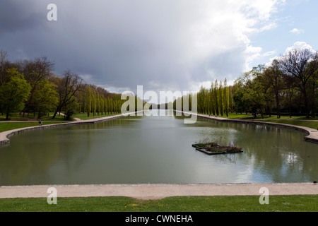 Der Canal Grande im Château de Sceaux, Hauts-de-Seine, Frankreich Stockfoto