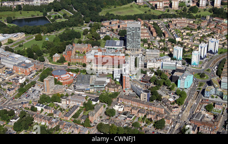 Luftaufnahme des Western Bank, University of Sheffield Stockfoto