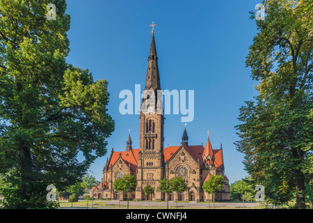 Die Garnison St. Martinskirche entstand zwischen 1893 und 1900, Dresden-Neustadt, Dresden, Sachsen, Deutschland, Europa Stockfoto