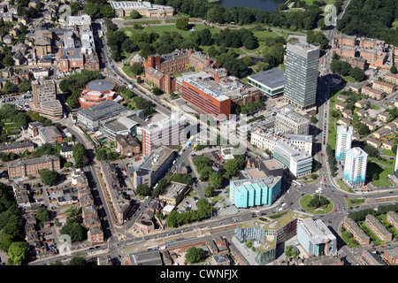 Luftaufnahme des Western Bank, University of Sheffield Stockfoto