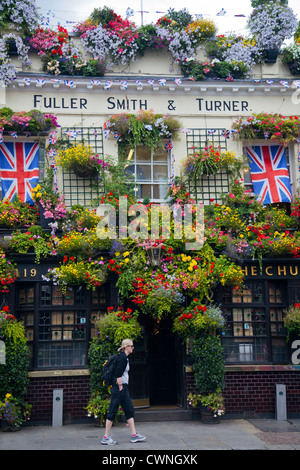 Churchill Arms in der Kensington Church Street in Nottinghill Gate - London-UK Stockfoto