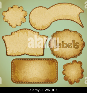Retro-Etiketten-Set - Abbildung Stockfoto
