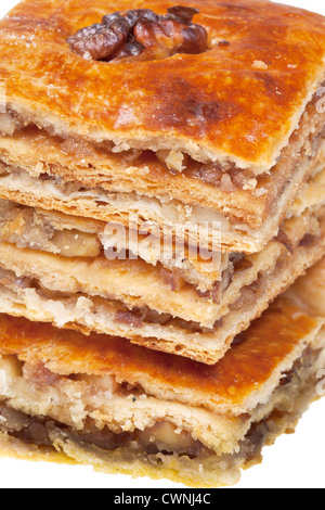 süße Nachspeise Baklava mit Nuss hautnah Stockfoto