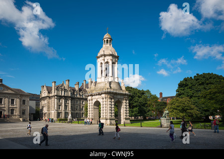 Das Campanile, Trinity College, Dublin, Irland, Europa. Stockfoto