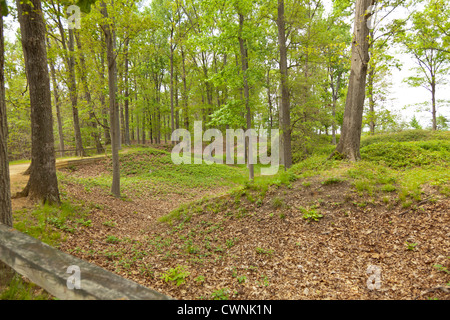 Das Gelände Drewrys Bluff Batterie in Richmond, Virginia, Teil der National Battlefield Stockfoto