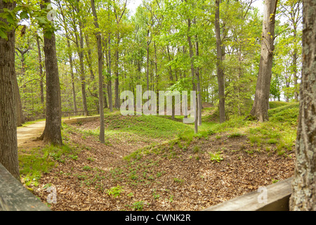 Das Gelände Drewrys Bluff Batterie in Richmond, Virginia, Teil der National Battlefield Stockfoto