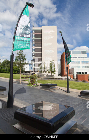 Andrew Motion Gedicht "Was wäre wenn" auf der Seite der Sheffield Hallam University Owen Gebäude Stockfoto