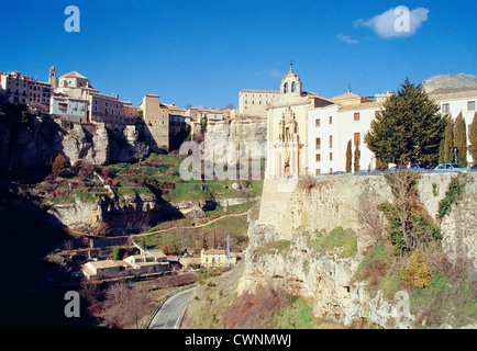 Übersicht von Hoz del Huecar. Cuenca, Castilla La Mancha, Spanien. Stockfoto