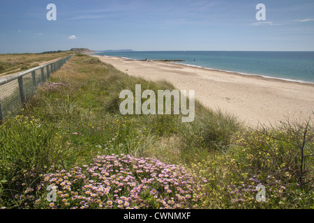 Hengistbury Head und Solent Strand in der Nähe von Bournemouth, Dorset, England, UK. Europa Stockfoto