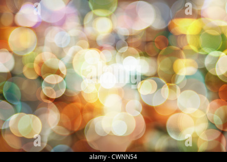 Schöne natürliche Bokeh - Hintergrund mit verschwommenen Lichtern Stockfoto