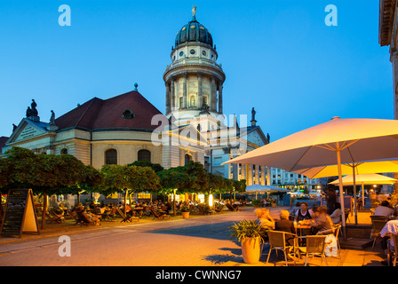 Europa, Deutschland, Berlin, Nachtleben in Gendarmenmarkt Stockfoto