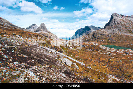 Norwegen Hochgebirge Felslandschaft. Stockfoto