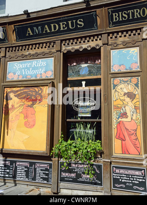 Amadeus Bistro in der Altstadt, die flämische Region, Belgien, Provinz Antwerpen, Antwerpen Stockfoto