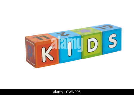 Wort Kinder Stockfoto