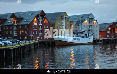 Der Uferpromenade von Tromsø, Norwegen Stockfoto