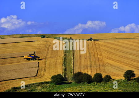 Blick von der South Downs Weg Fußweg, Sussex, England uk Stockfoto