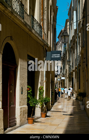 Rue De Lovezoo Courrier, alte Montpellier, Languedoc-Roussillon, Frankreich Stockfoto