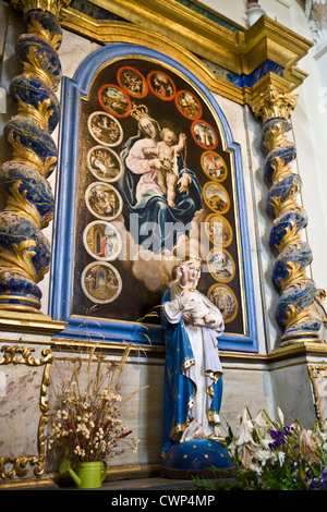 Barocke Kirchen: Saint Nicolas de Véroce (Haute-Savoie, Frankreich) Stockfoto