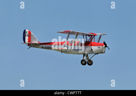 Der klassische Oldtimer Doppeldecker De Havilland DH82 Tiger Moth Stockfoto