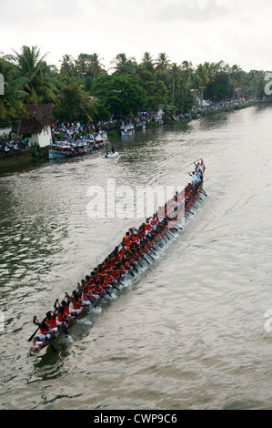 Snake Boat Race während Onam Feier in Kumarakom, Kottayam Stockfoto