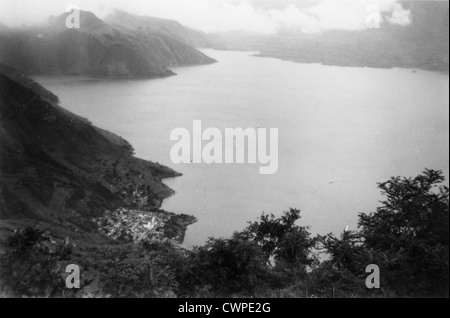 Guatemala-Mittelamerika Juli 1947 See Lake Amatitlán Stockfoto