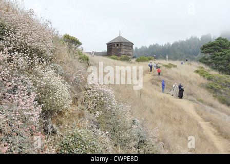 Russische orthodoxe Kirche Bicentennial Feier am Fort Ross State Historic Park in Kalifornien Stockfoto