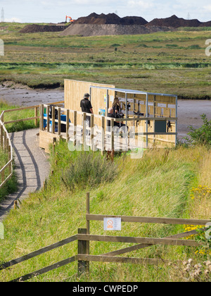 Eine Tierwelt verstecken besetzt mit der RSPB für Seehunde und Vögel am Greatham Creek Hartlepool Teesside anzeigen Stockfoto