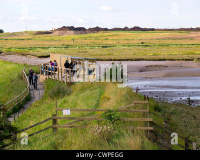 Eine Tierwelt verstecken besetzt mit der RSPB für Seehunde und Vögel am Greatham Creek Hartlepool Teesside anzeigen Stockfoto