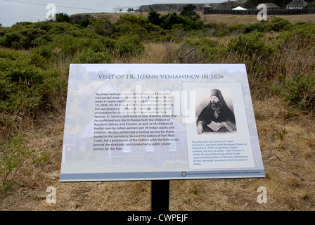 Russische orthodoxe Kirche Bicentennial Feier am Fort Ross State Historic Park in Kalifornien Stockfoto