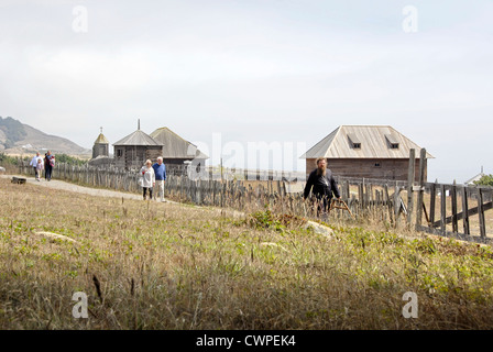 Russische orthodoxe Kirche Bicentennial Feier am Fort Ross State Historic Park in Kalifornien Stockfoto