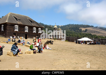 Russische orthodoxe Kirche Bicentennial Feier am Fort Ross State Historic Park in Kalifornien Stockfoto