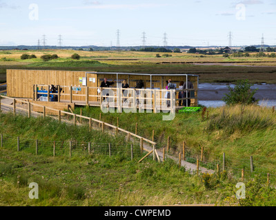 Eine Tierwelt verstecken besetzt mit der RSPB für Seehunde und Vögel am Greatham Creek Hartlepool Teesside anzeigen Stockfoto