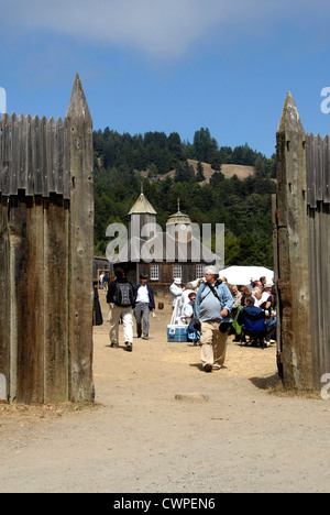 Russische orthodoxe Kirche Bicentennial Feier am Fort Ross State Historic Park in Kalifornien Stockfoto